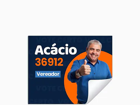Adesivo de portão para campanha eleitoral