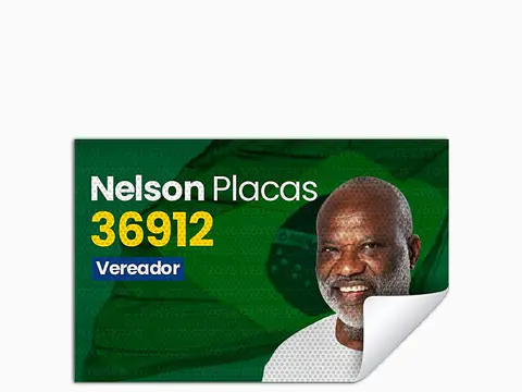 Adesivo perfurado para carro em campanha eleitoral