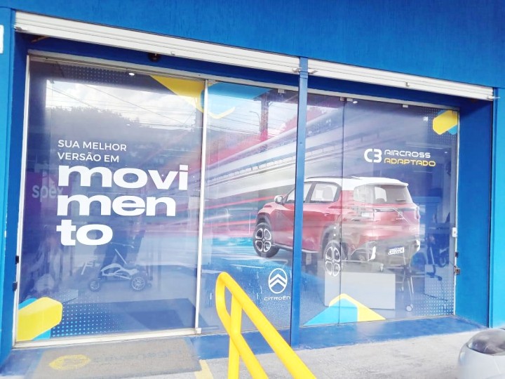 Adesivo Perfurado Personalizado