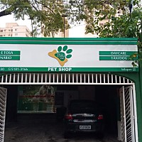 Placa de ACM Verde para Pet Shop | Gráfica Criarte