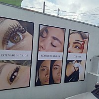 Placas em Lona com Moldura para Estética | Gráfica Criarte